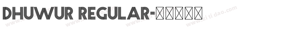 Dhuwur Regular字体转换
